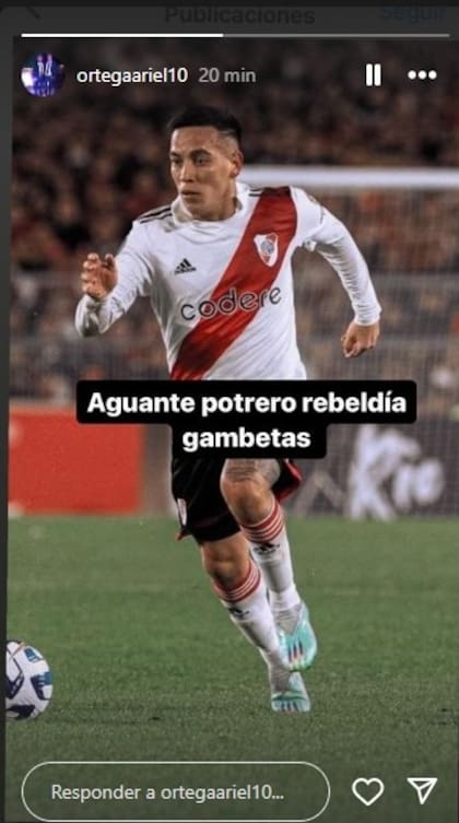 El mensaje de apoyo de Ariel Ortega para Esequiel Barco