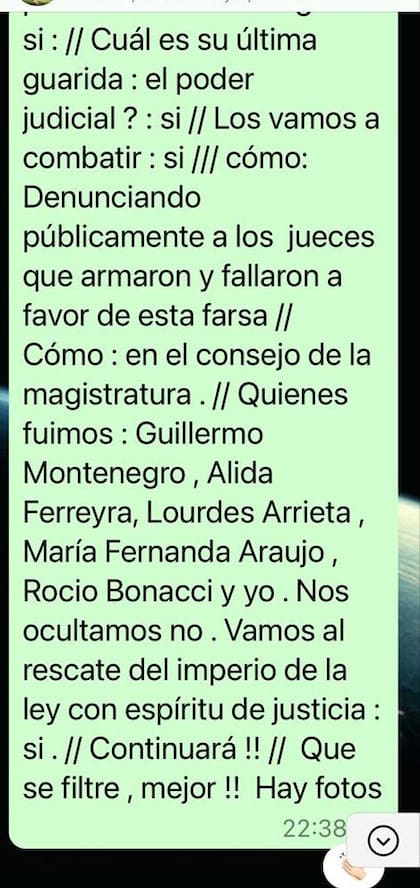 El mensaje de Beltrán Benedit en el que habla de pruebas "inventadas" contra los represores condenados