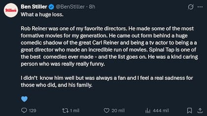 El mensaje de Ben Stiller