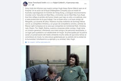 El mensaje de Brian Trenchard-Smith dedicado a Keays-Byrne