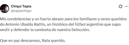 El mensaje de "Chiqui" Tapia