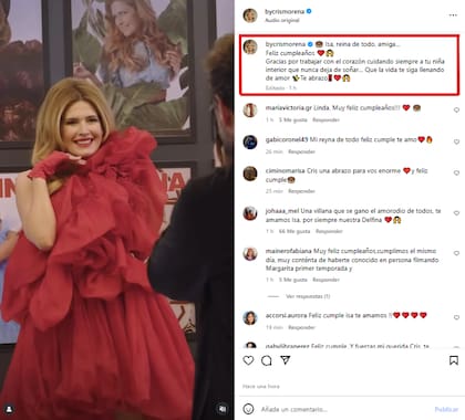 El mensaje de Cris Morena para Isabel Macedo (Foto: Instagram @bycrismorena)