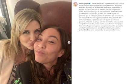 El mensaje de Débora Plager para despedir a Ernestina Pais (Captura de Instagram/@deboraplager)