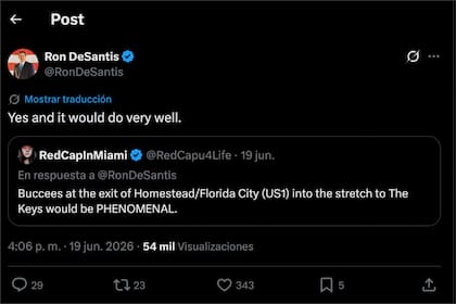 El mensaje de DeSantis para que Buc-ee's abra una nueva sucursal en una zona clave de Florida