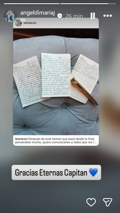 El mensaje de Di María