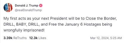 El mensaje de Donald Trump en su red social Truth Social acerca de sus primeras acciones como presidente de EE.UU.