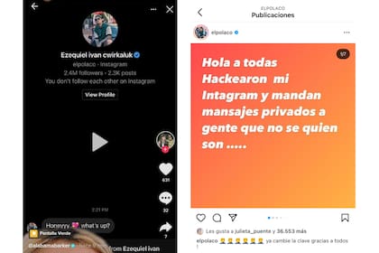 El mensaje de El Polaco a la influencer y su posterior aviso de hackeo