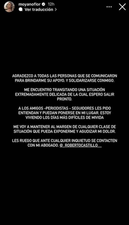 El mensaje de Flor Moyano tras denunciar a Juanma Martino (Foto: Instagram @moyanoflor)