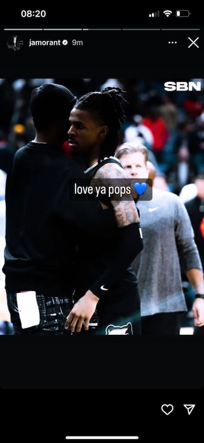 El mensaje de Ja Morant en Instagram para su padre