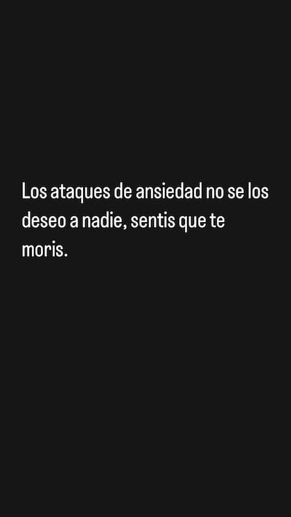 El mensaje de Karina en el que visibilizó la salud mental.