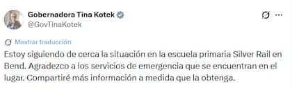 El mensaje de la gobernadora de Oregon