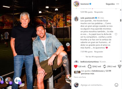El mensaje de La Sole para Lionel Messi tras la carta abierta a su papá