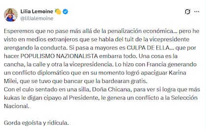 El mensaje de Lemoine contra Villarruel