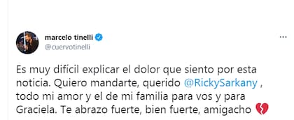 El mensaje de Marcelo Tinelli por la muerte de Sofía Sarkany