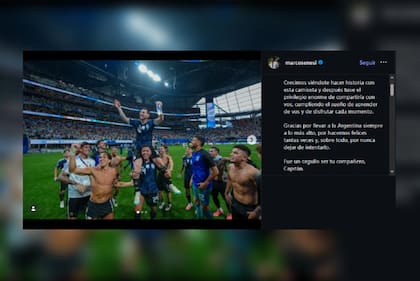 El mensaje de Marcos Senesi para Lionel Messi