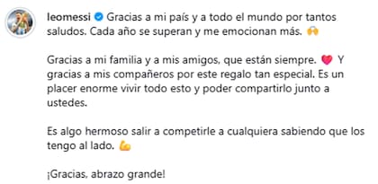 El mensaje de Messi durante su cumpleaños