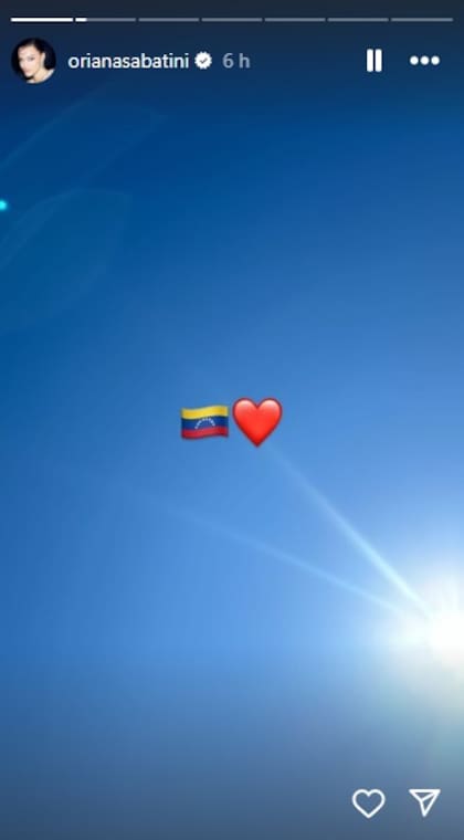 El mensaje de Oriana Sabatini en medio de las elecciones en Venezuela