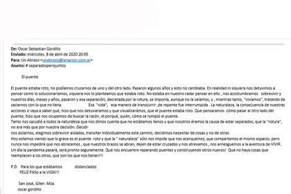 El mensaje de Oscar Gordillo