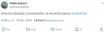 El mensaje de Pablo Echarri