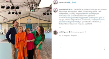 El mensaje de Pamela Villar palpitando el último programa de Bake Off Argentina (Foto: Instagram/@pamemvillar)