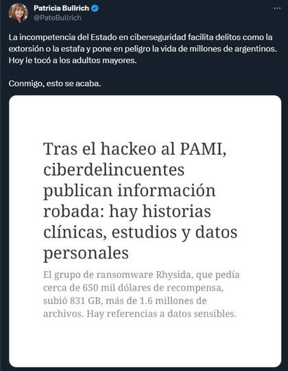 El mensaje de Patricia Bullrich