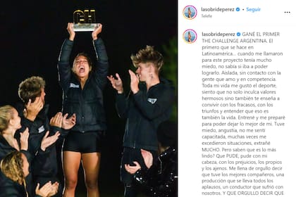 El mensaje de Sol Pérez en redes después de ganar The Challenge Argentina