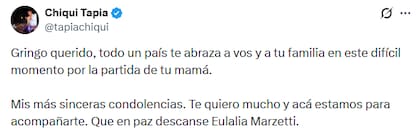 El mensaje de Tapia para Scaloni tras la muerte de su mamá