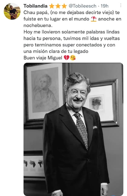 El mensaje de Tobías Schapire para su papá.