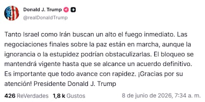 El mensaje de Trump tras la represalia de Israel contra Irán por nuevos ataques