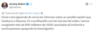 El mensaje del CEO de Circle