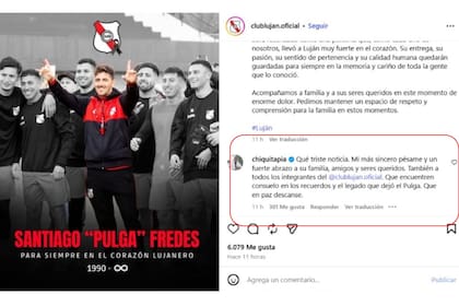 El mensaje del "Chiqui" Tapia tras la muerte de Santiago Fredes, entrenador del Club Luján