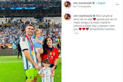 El mensaje del Dibu Martínez para Mandinha