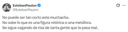 El mensaje del diputado Esteban Paulón