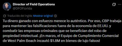 El mensaje del funcionario de la CBP en Florida
