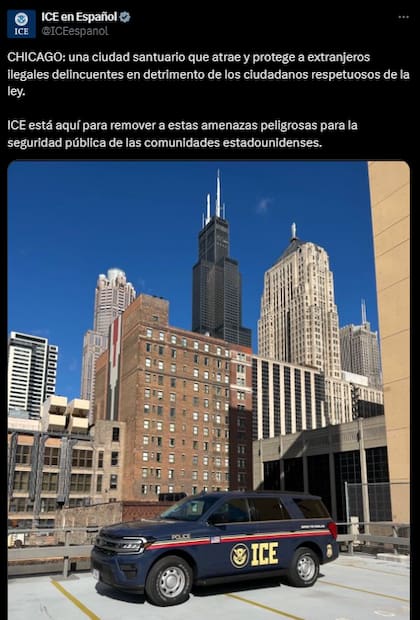 El mensaje del ICE en sus redes sociales