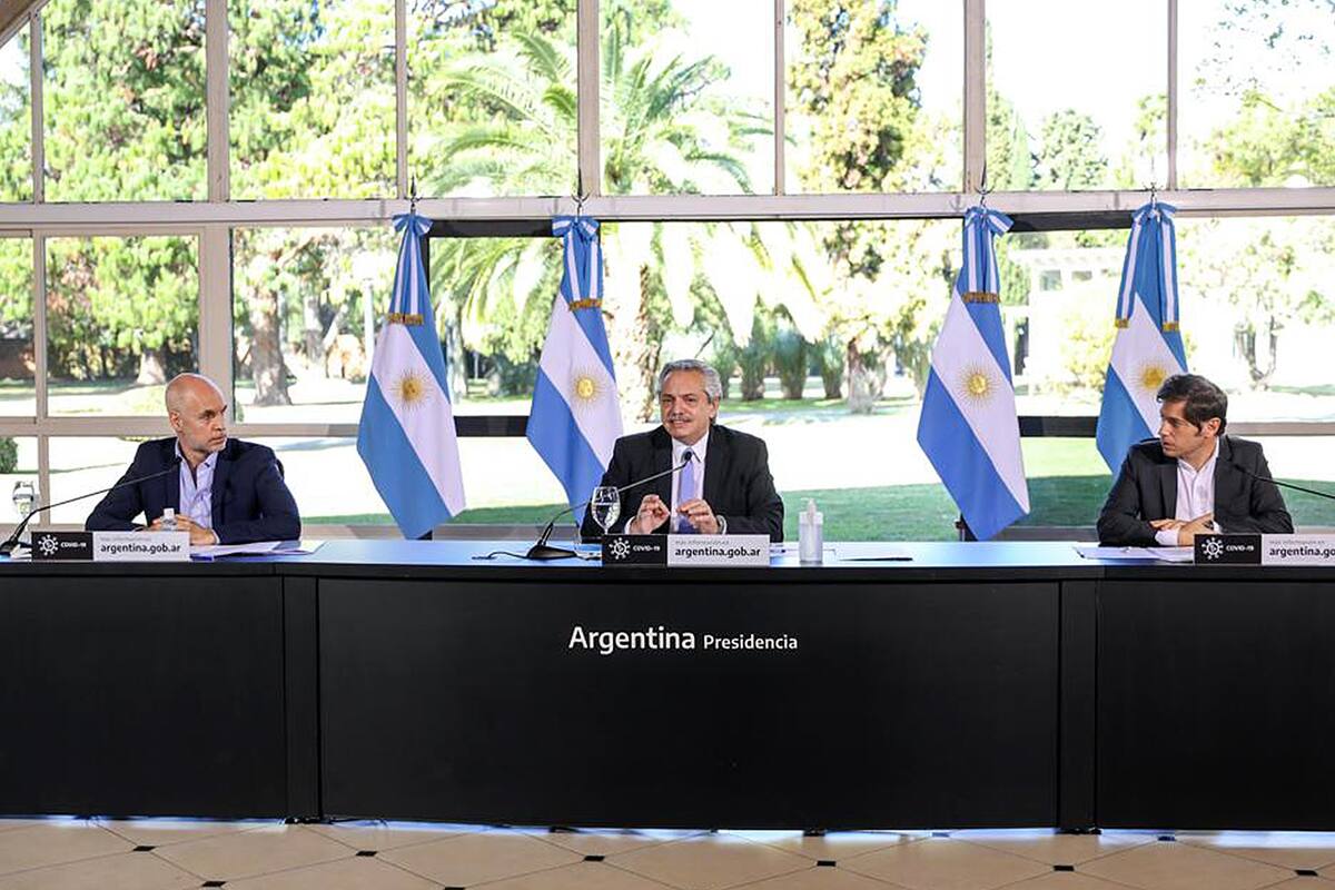 El mensaje del Presidente, Larreta y Kicillof fue grabado