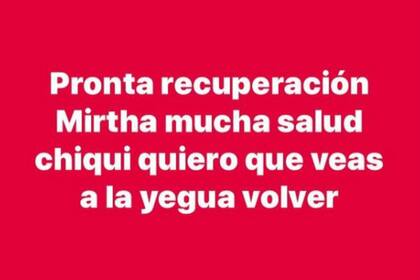 El mensaje fue posteado en la red Instagram de Greco
