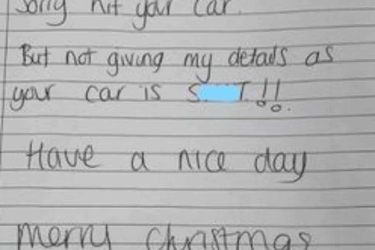 El mensaje incluía un irónico saludo navideño