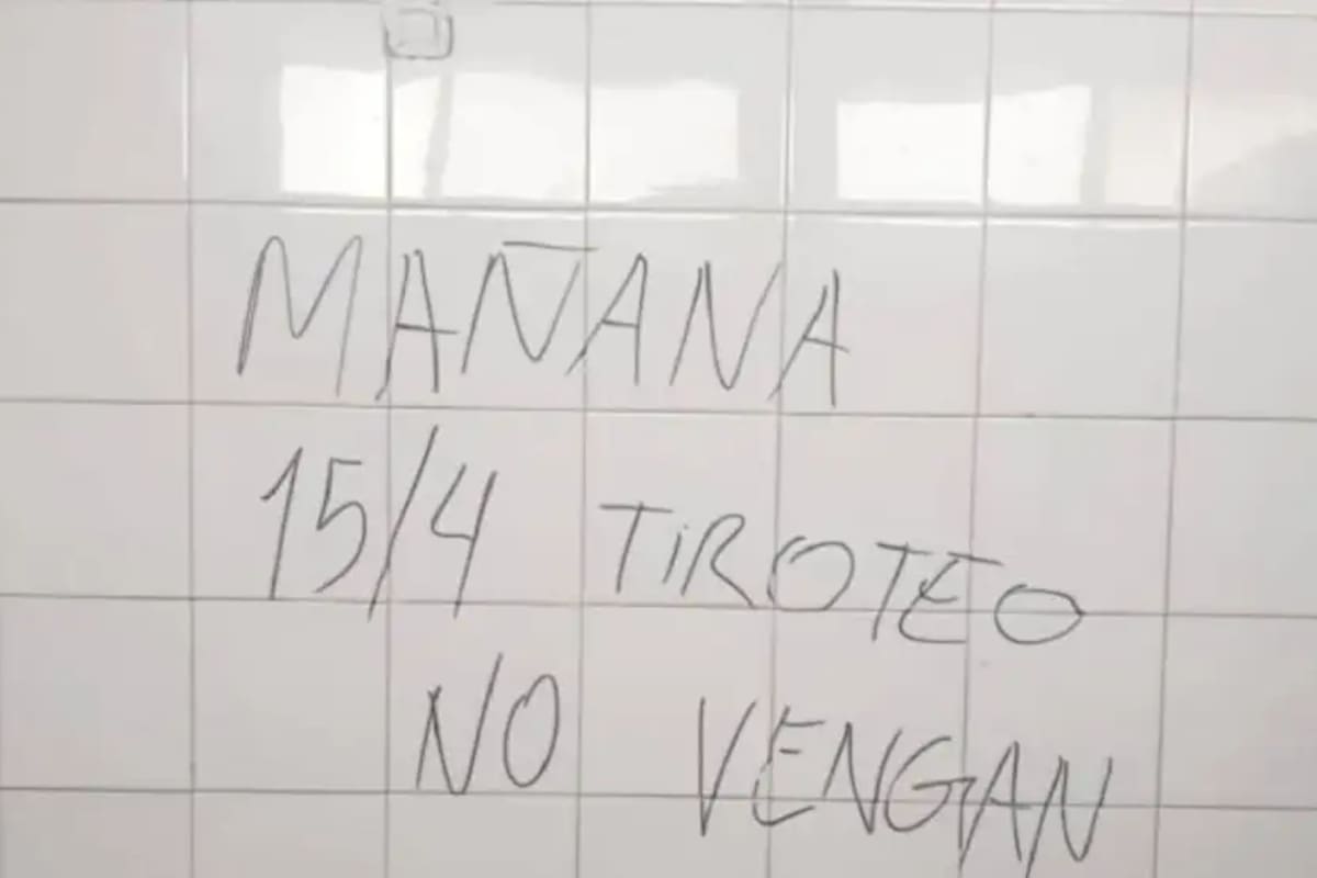 El mensaje que apareció en el baño de un colegio de La Falda, Córdoba