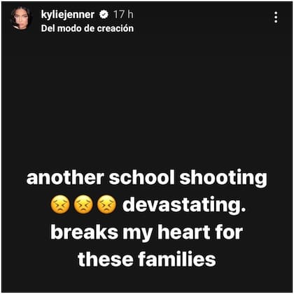 El mensaje que compartió Kylie Jenner en su cuenta de Instagram