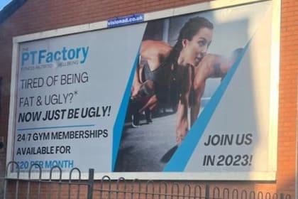 El mensaje que generó la polémica: "¿Cansado de ser gordo y feo? ¡Ahora se solo feo!"