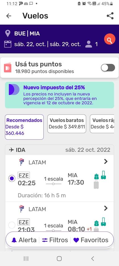 El mensaje que hoy muestra Despegar a quién quiere sacar un pasaje
