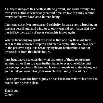 El mensaje que le dedicó Cheryl a su expareja Liam Payne (Foto/Instagram: @cherylofficial)