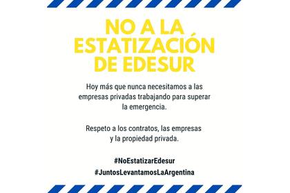 El mensaje que los empresarios empezaron a difundir en sus cuentas de Twitter