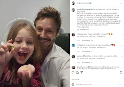 El mensaje que Vicuña le dedicó a Magnolia (Foto: Instagram @benjaminvicuna.ok)