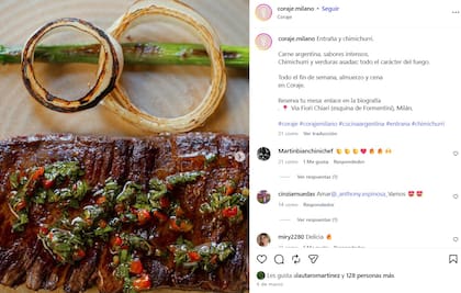 El menú con sello argentino de Coraje, el restaurante de Lautaro Martínez