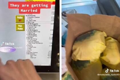 El menú de la boda fue muy original y sorprendió tanto a los invitados como a los trabajadores de la casa de comida rápida