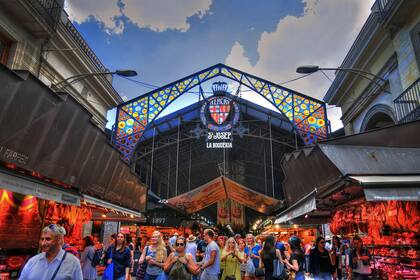 El mercado de La Boquería, en Barcelona, España