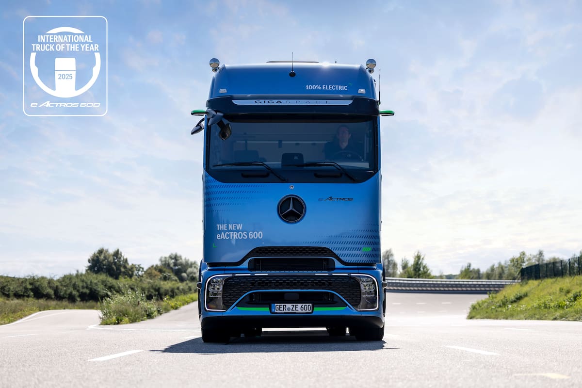 El Mercedes-Benz eActros 600 fue elegido como "Camión Internacional del Año 2025¨