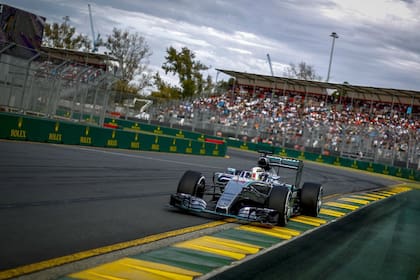 El Mercedes de Hamilton, en Melbourne